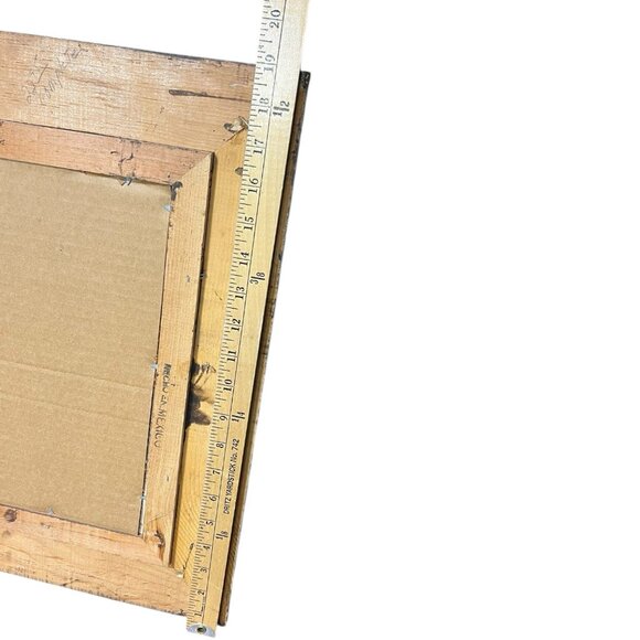 Vintage Dalhart Windberg Wood Framed Print 18x16 Deer And Tree 1970 - Picture 3 of 7